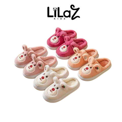 Pantufa Infantil de Pelúcia Ursinho - Lilaz Kids