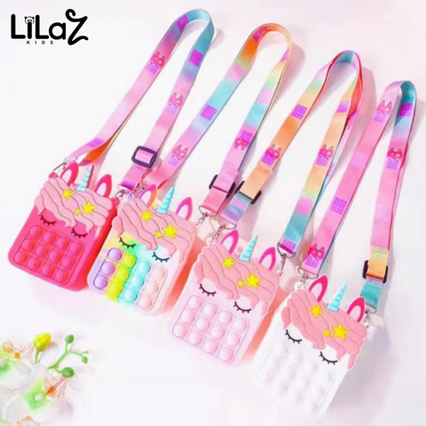 Bolsa Pop It Infantil Infantil Silicone - Lilaz Kids