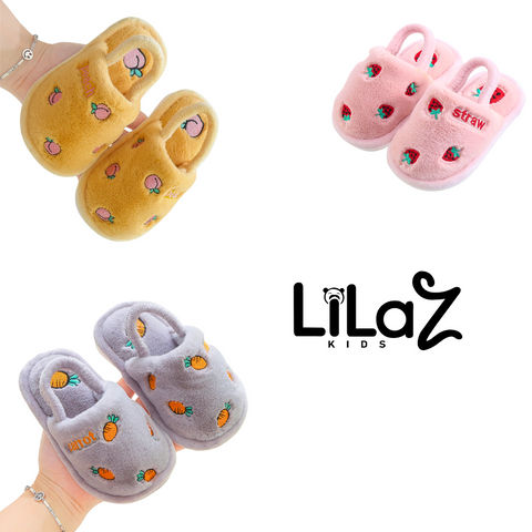Pantufa Infantil De Algodão De Desenho Fofo Meninos/Meninas - Lilaz Kids