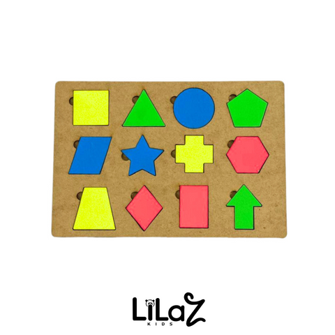 Kit Alfabeto + Numerais + Formas Brinquedos MDF - Lilaz Kids