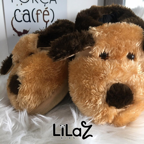 Pantufa Cachorro Pelúcia - Lilaz Kids