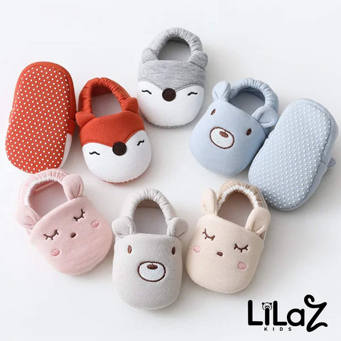 Sapato Infantil Pantufa Antiderrapante Bichinhos Bebê - Lilaz Kids