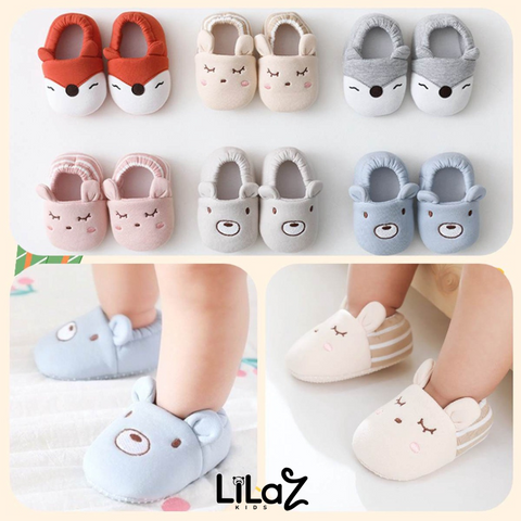 Sapato Infantil Pantufa Antiderrapante Bichinhos Bebê - Lilaz Kids