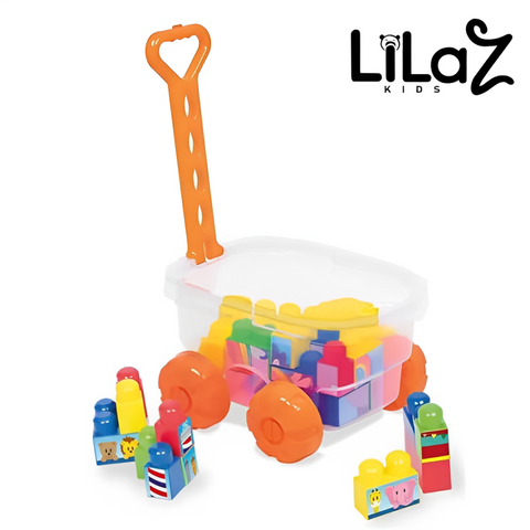 Blocos de Montar Com Carrinho - Lilaz Kids