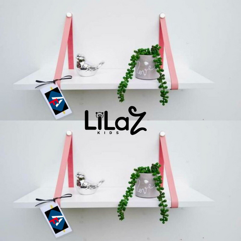 Kit 2 Prateleiras MDF Ideal Para Decoração/Quarto - Lilaz Kids