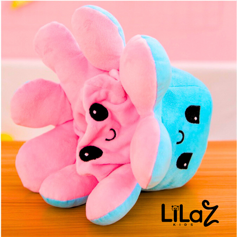Pelúcia Polvo Reversível Humor Feliz e Bravo Com Led 20 CM - Lilaz Kids